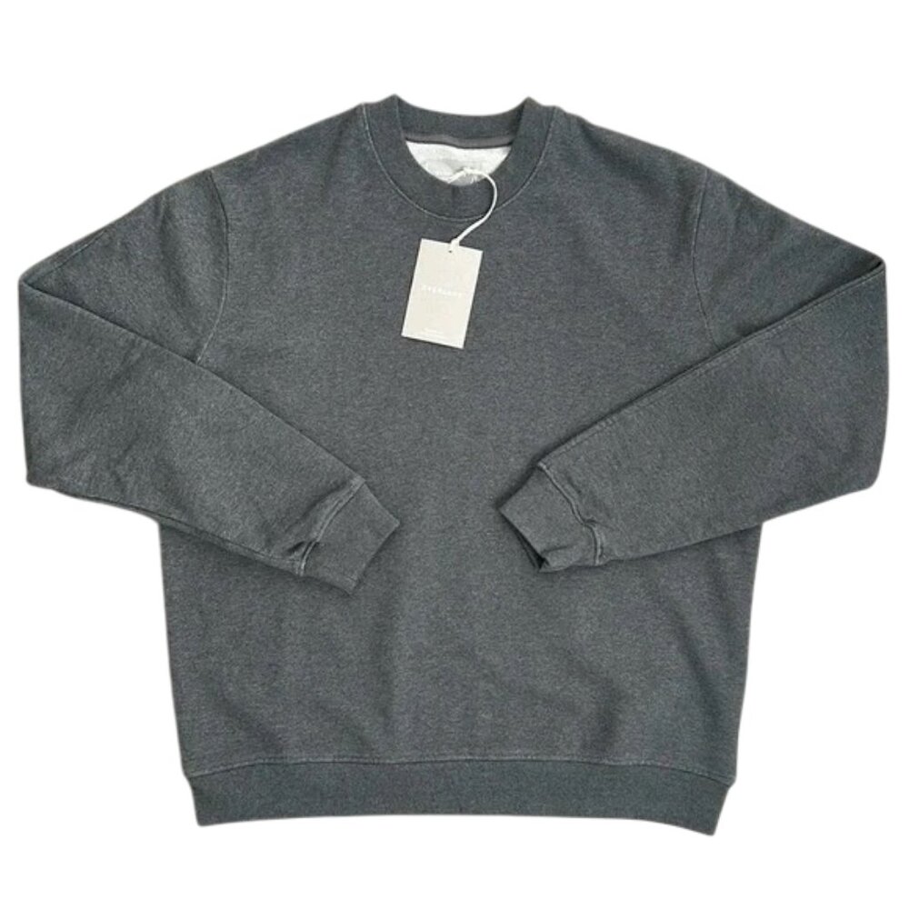 Everlane The Track Crewneck Sweatshirt Men's Size XS Organic Cotton Heather Gray